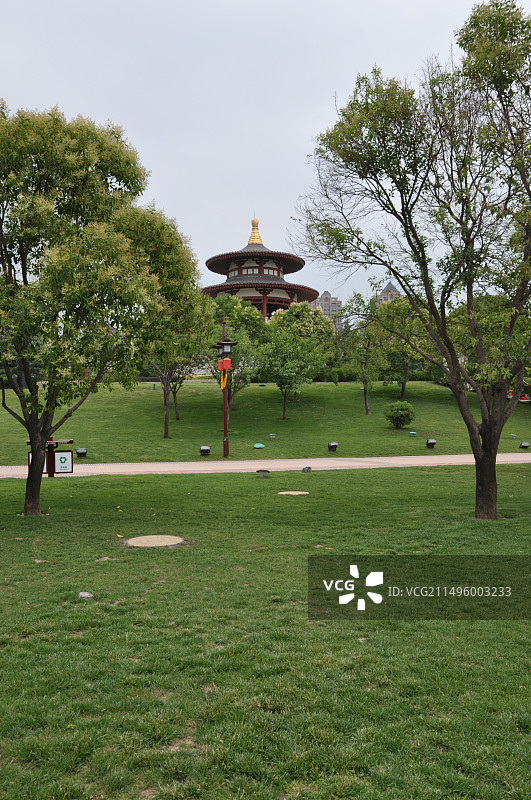 西安大唐芙蓉园自然风光图片素材