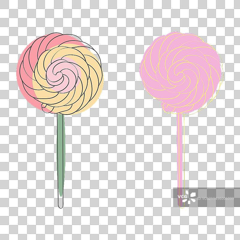 两个堆叠在一起的棒棒糖图片素材
