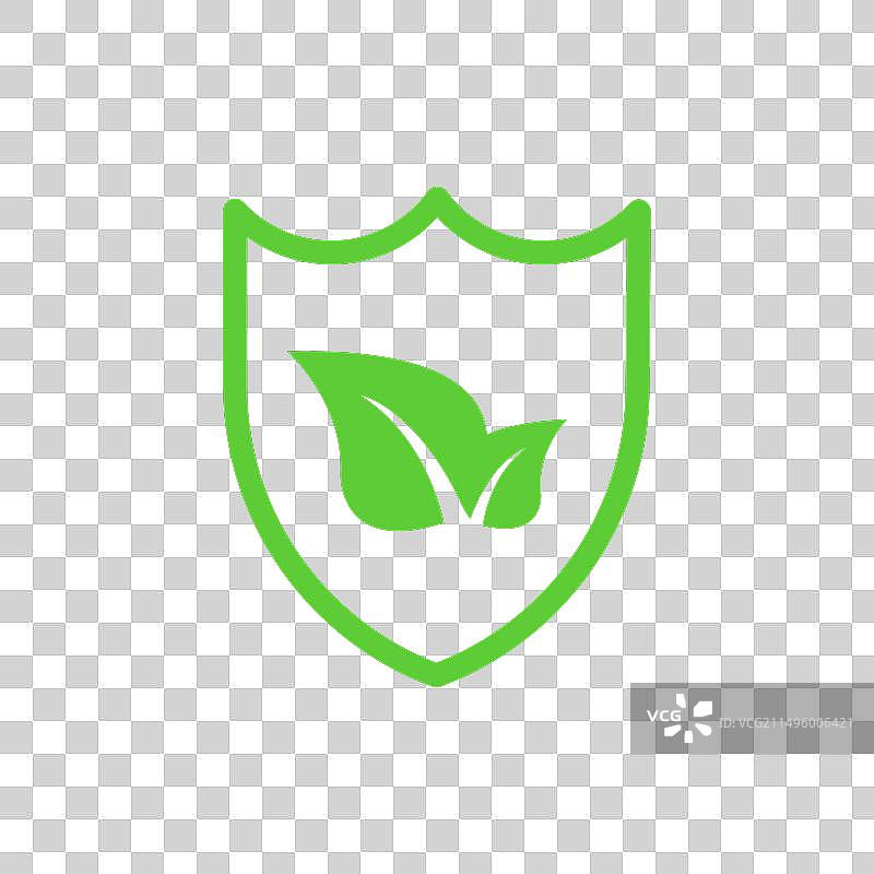 白色背景上的天然防护盾图片素材