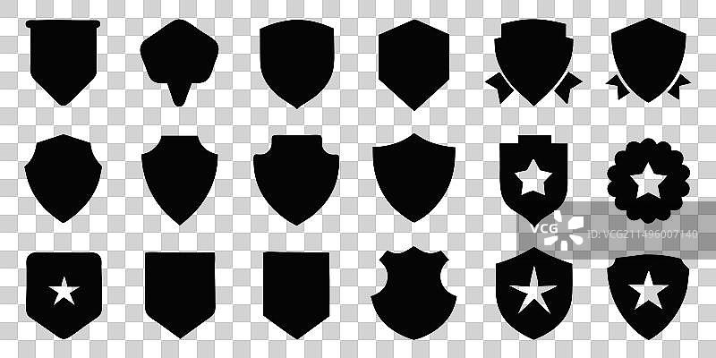 精美的盾牌徽章艺术合集图片素材