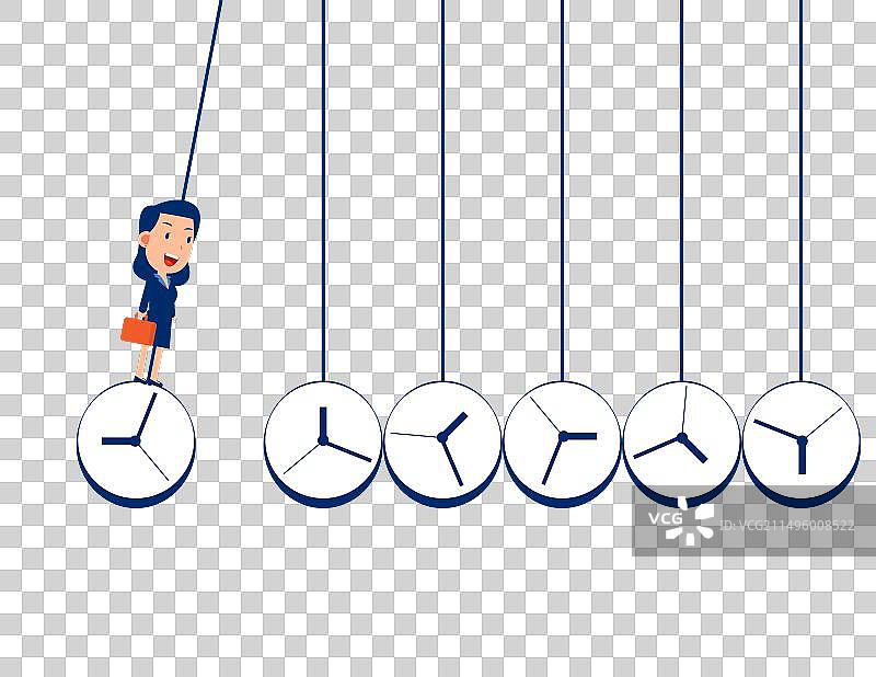 用于业务时间管理的牛顿摆图片素材