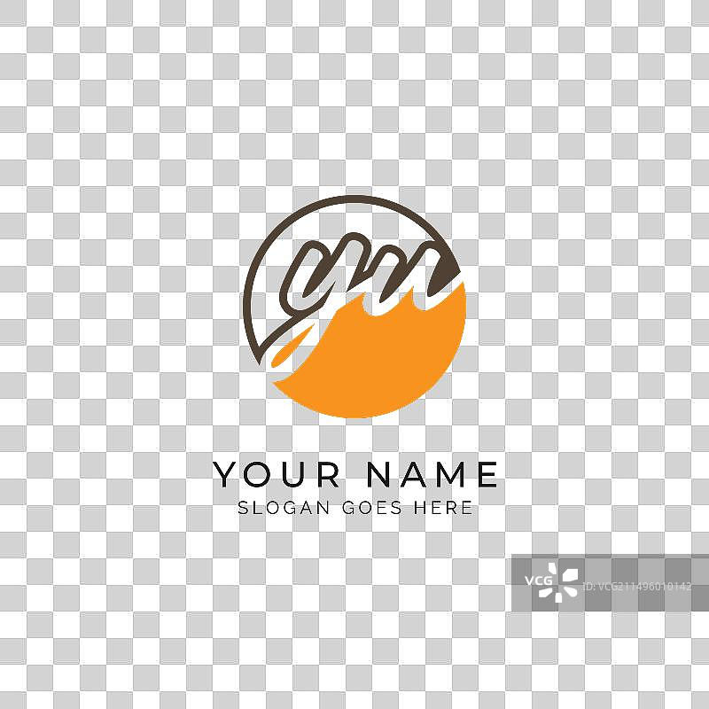 YU首字母签名图标图片素材