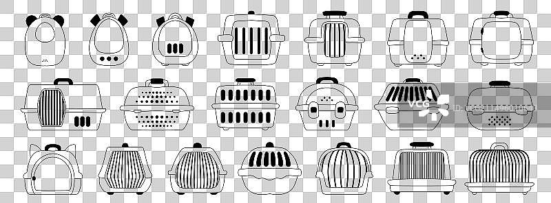 猫咪携带图标轮廓载体合集图片素材