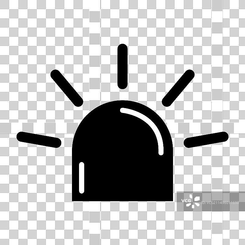 警报器火灾警报标志，危险信号灯符号图片素材