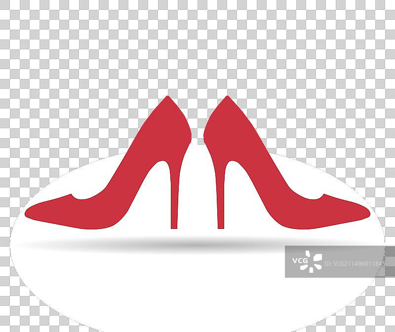 高跟鞋阴影图标，鞋子时尚风格图片素材