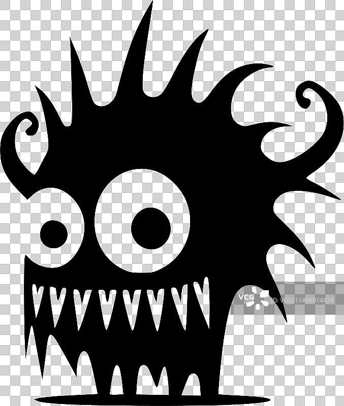 黑白怪物图片素材