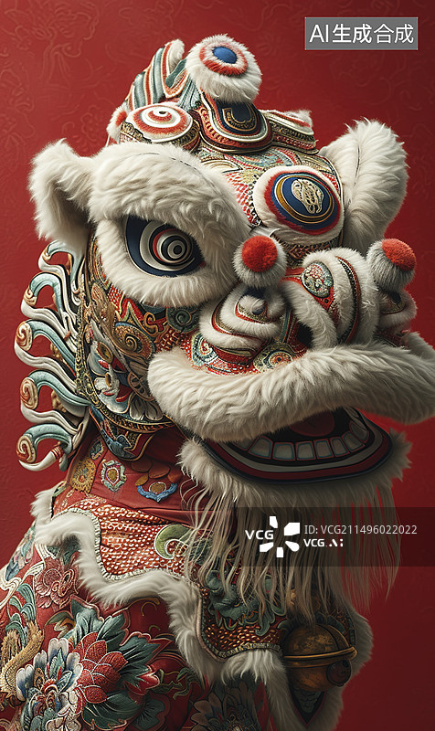 【AI数字艺术】传统中国文化舞狮活动图片素材