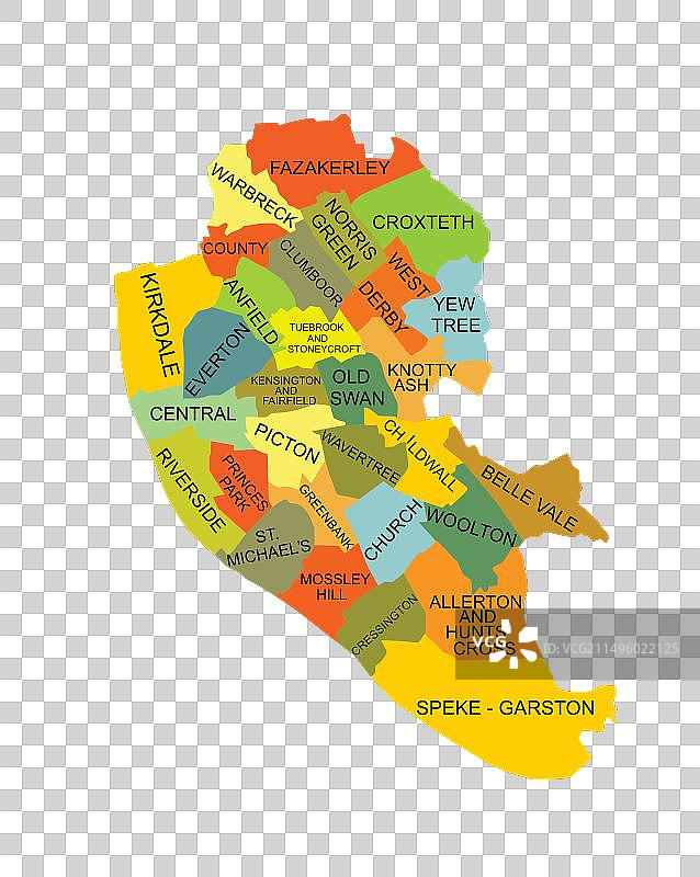 利物浦城市地图轮廓图片素材