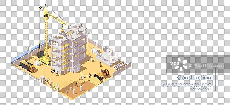 2.5D施工建筑图片素材