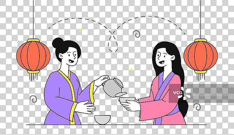线性茶道图片素材