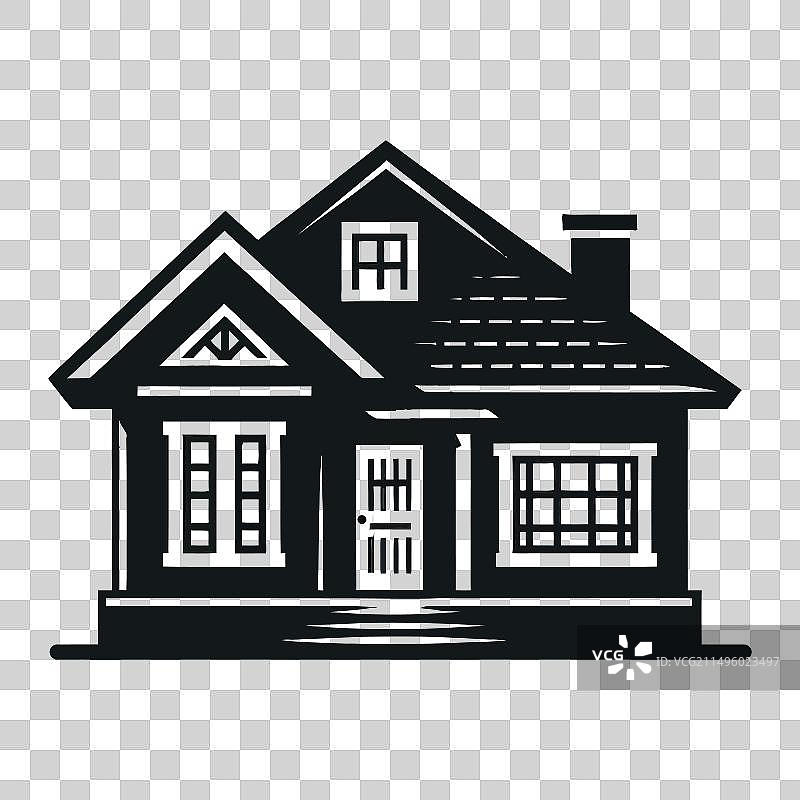 独栋住宅轮廓图片素材