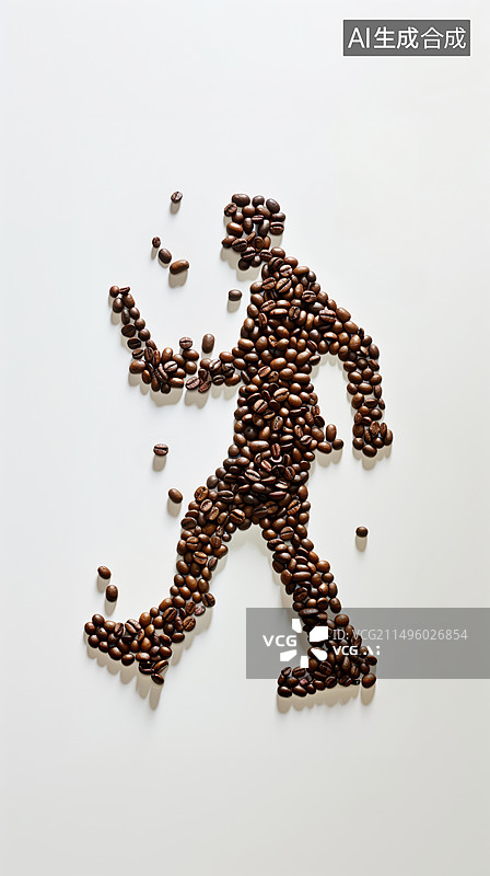 【AI数字艺术】咖啡豆打工人形象图片素材