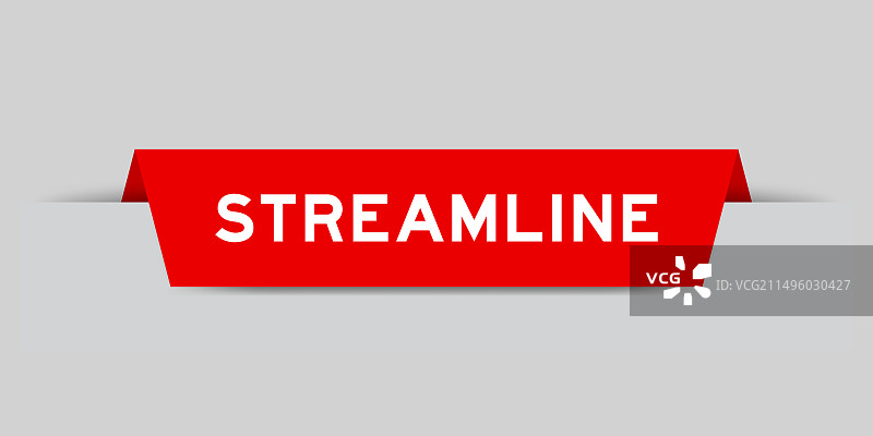 红色流线型标签图片素材