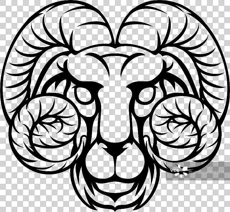 白羊座星座标志图片素材