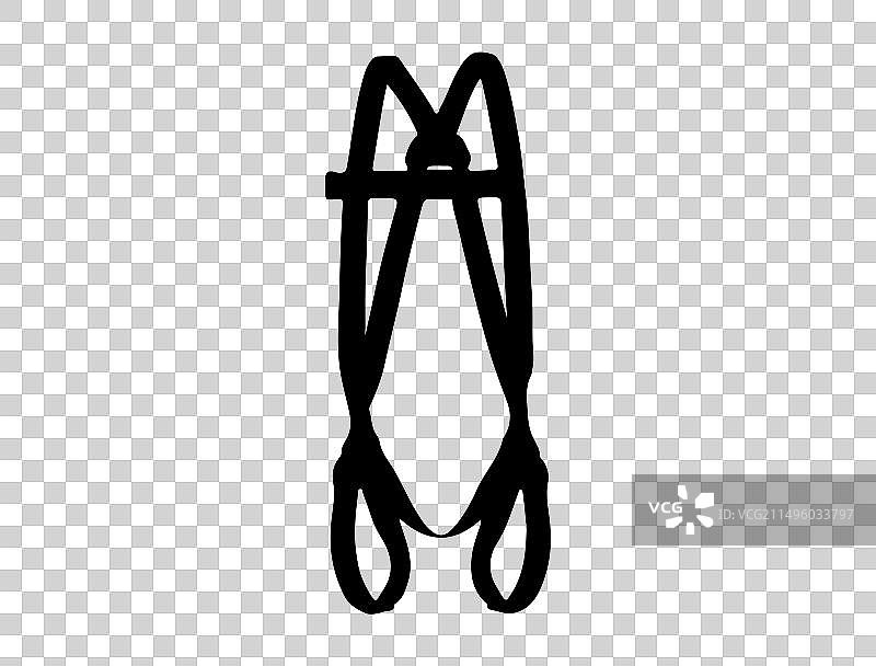 安全带剪影艺术图片素材