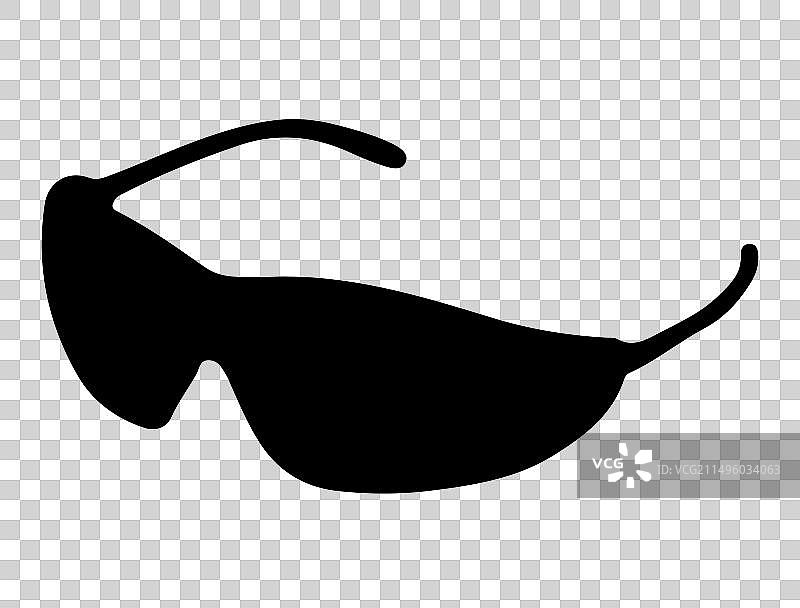 安全护目镜剪影艺术图片素材