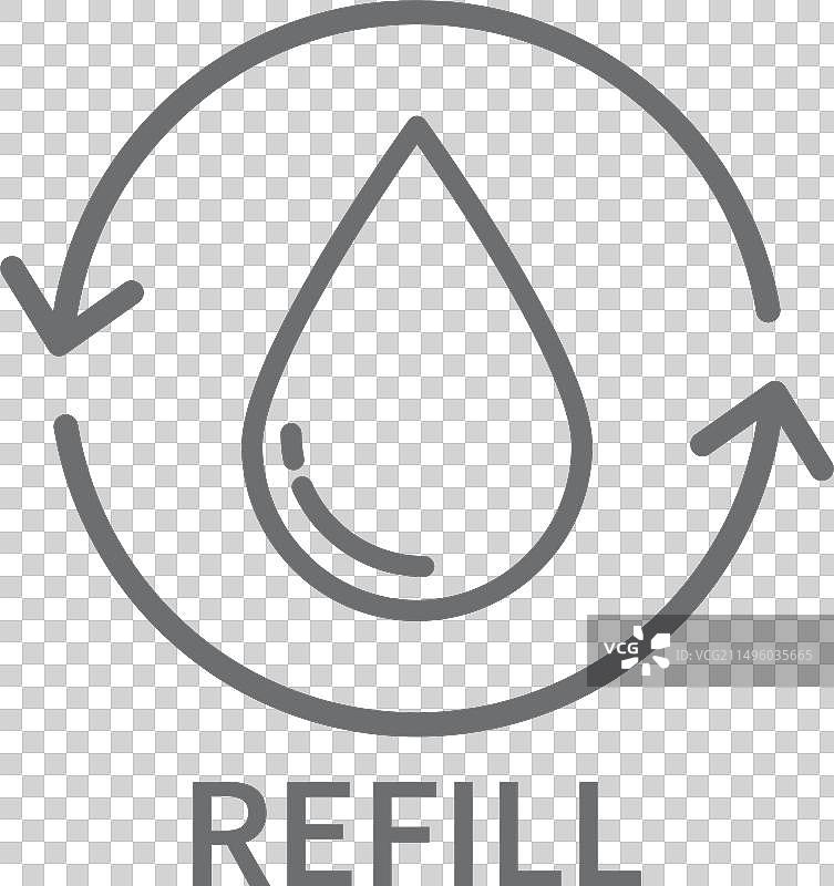 重新灌装线性图标图片素材