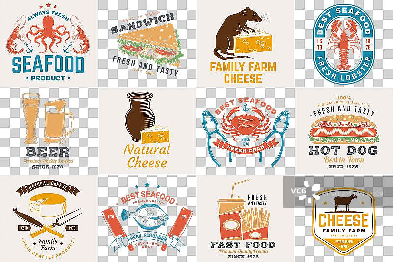 奶酪、家庭农场、海鲜与快餐图片素材