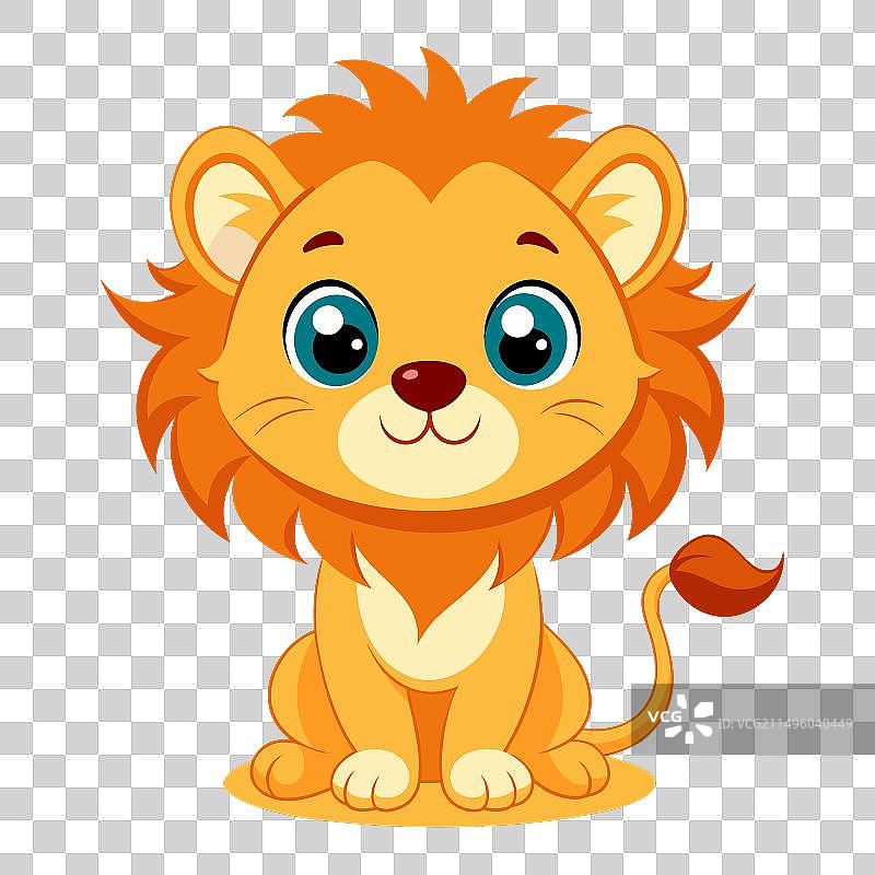 可爱的幼狮图片素材