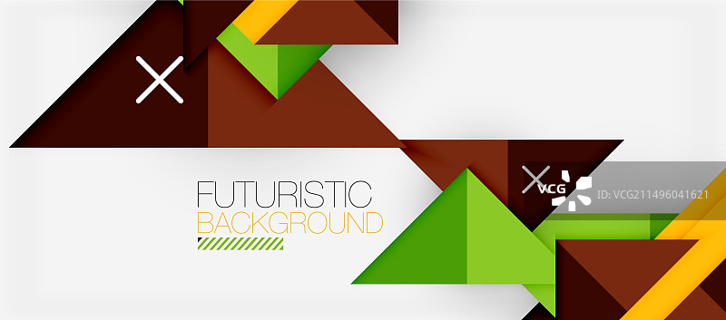 带有黄色三角形的未来主义艺术标志图片素材