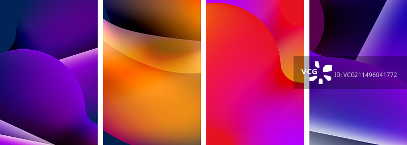 彩色圆形矩形液体阴影图片素材