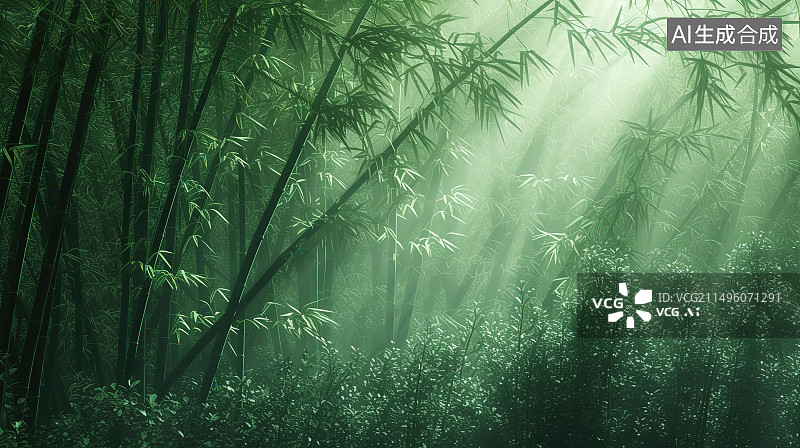 【AI数字艺术】竹子背景图片素材