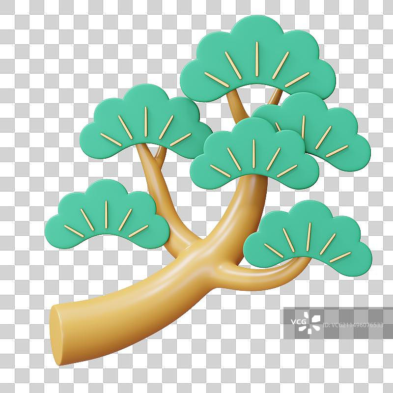 3D日本松枝图片素材