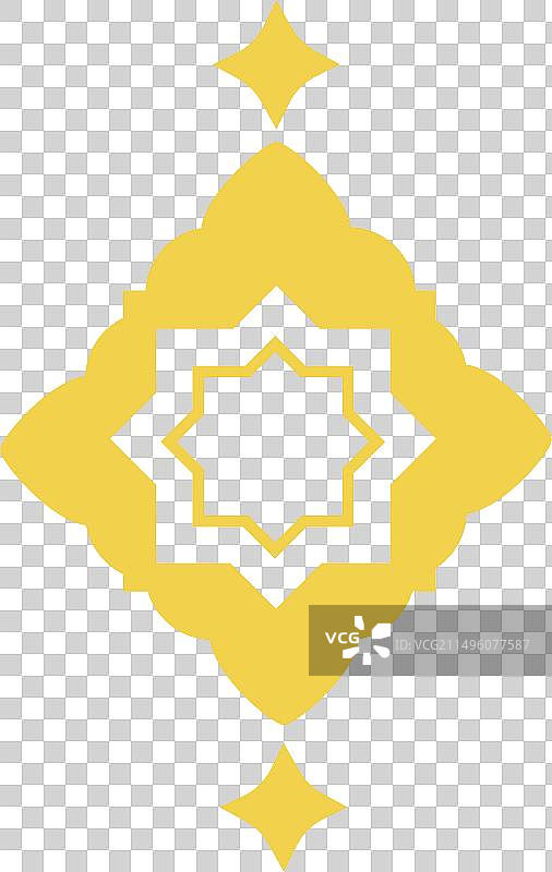 伊斯兰黄色饰品图片素材