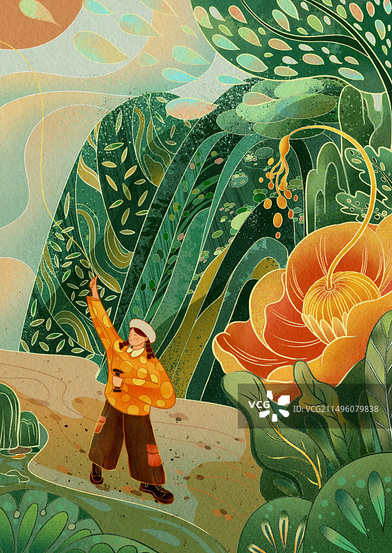 以生机盎然的画面感初入夏天，万物都是盛开的视觉感受。图片素材