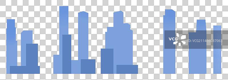 楼群剪影图片素材