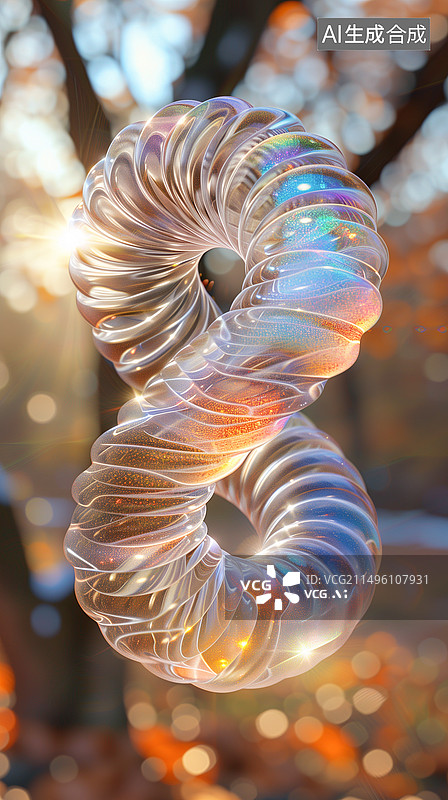 【AI数字艺术】数字8抽象模型图片素材