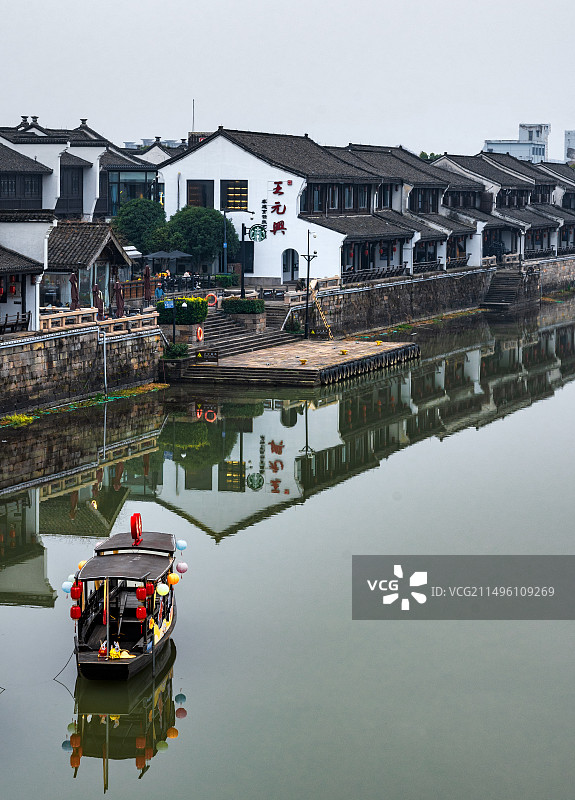 杭州余杭运河.塘栖古镇景区图片素材