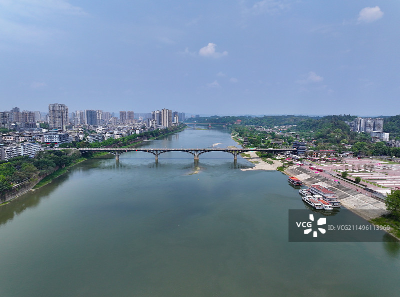 四川省乐山市旅游广场乐山大佛文化广场乐山市博物馆航拍图片素材