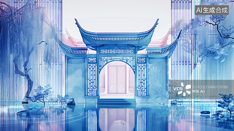 【AI数字艺术】戏曲戏院剧院舞台设计场景图片素材