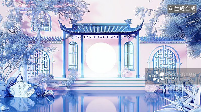 【AI数字艺术】戏曲戏院剧院舞台设计场景图片素材