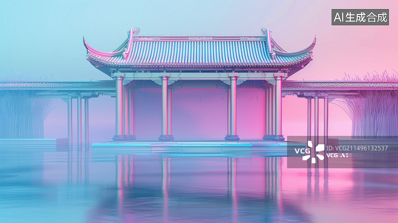 【AI数字艺术】戏曲戏院舞台设计场景图片素材