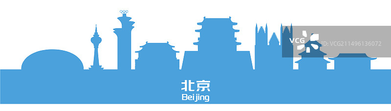 北京建筑矢量剪影图片素材
