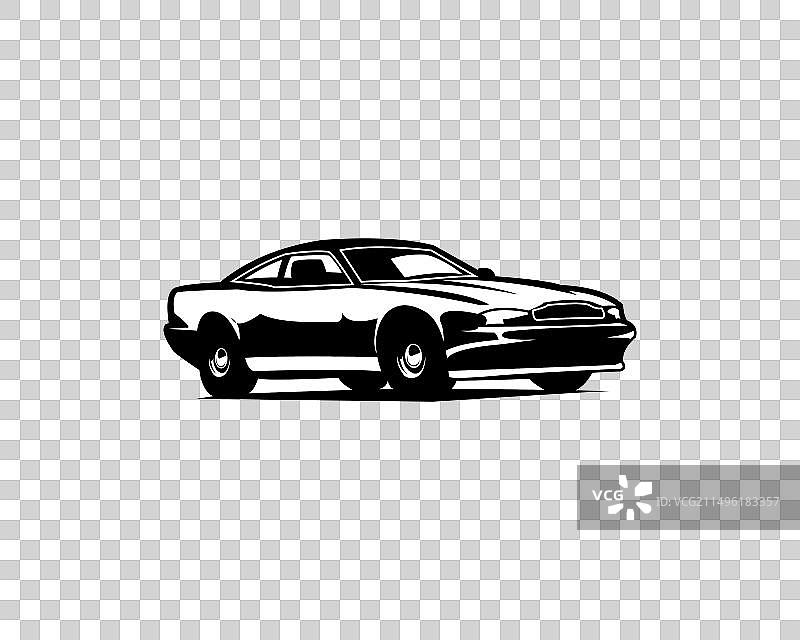 阿斯顿·马丁V8轿跑剪影图片素材