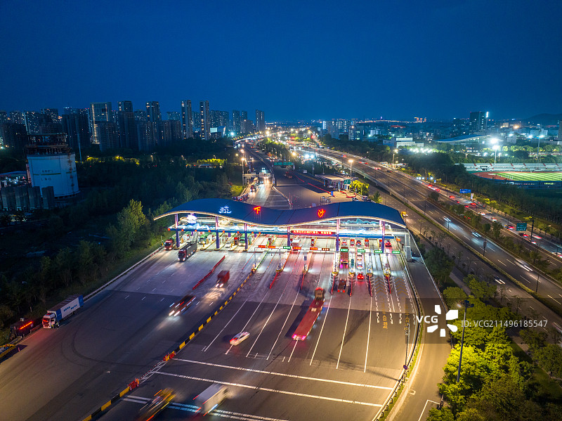 杭州下沙高速公路收费站图片素材
