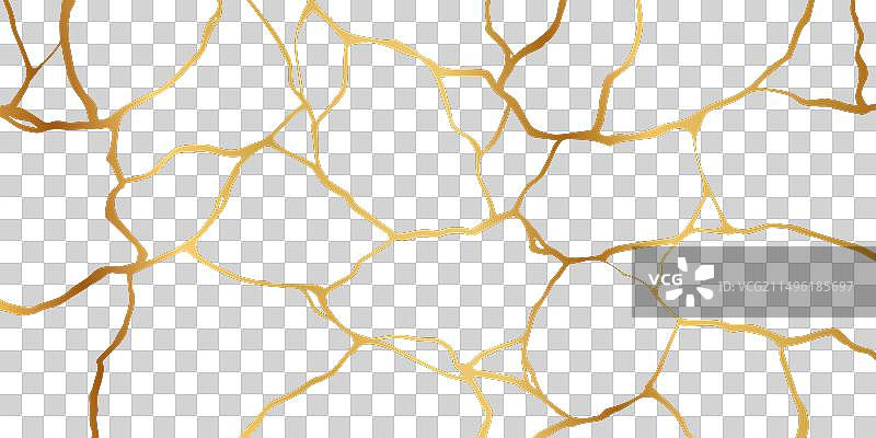 金色金缮修复大理石纹理图片素材