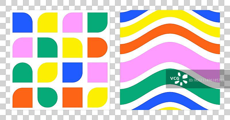 流行的野兽派风格的幼稚抽象图形图片素材