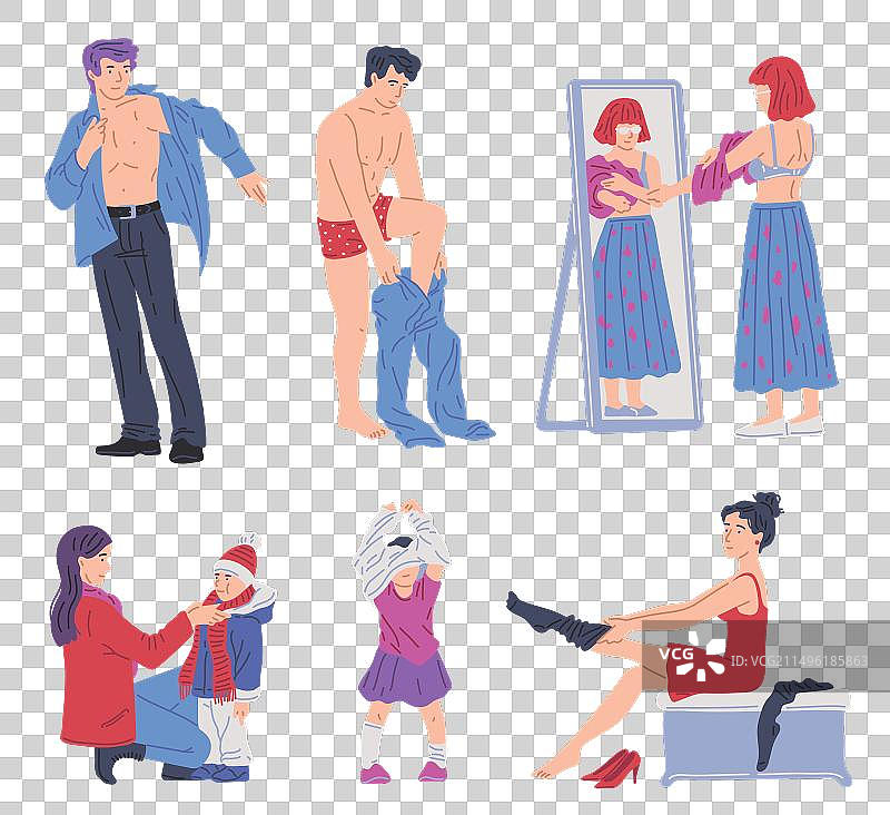 男女更衣图片素材