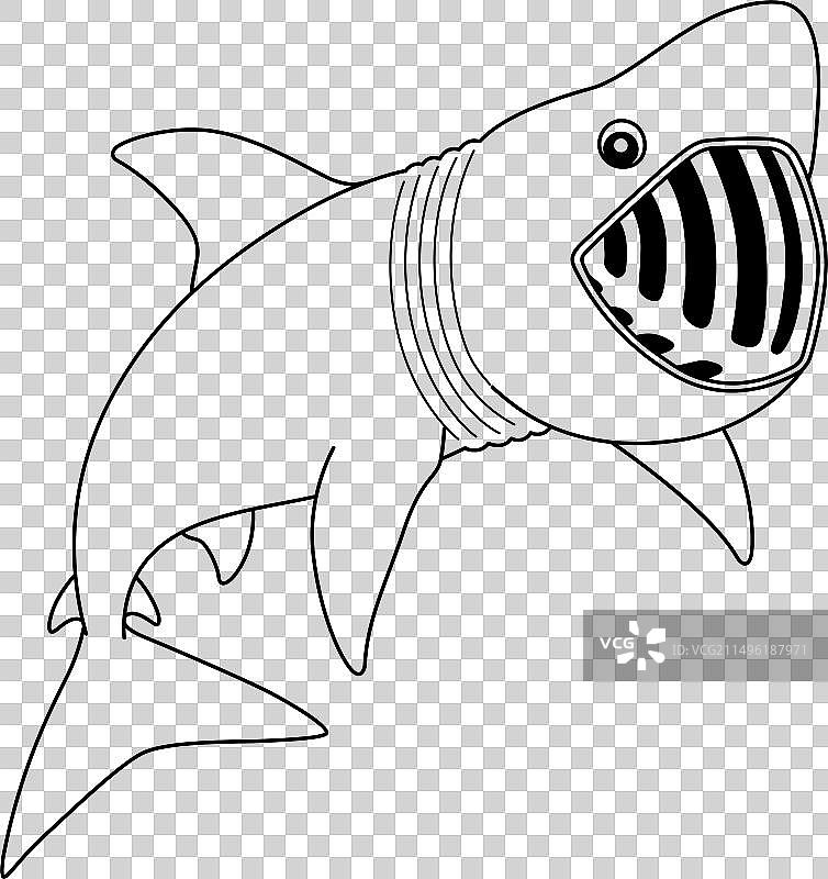 儿童简笔画：姥鲨图片素材