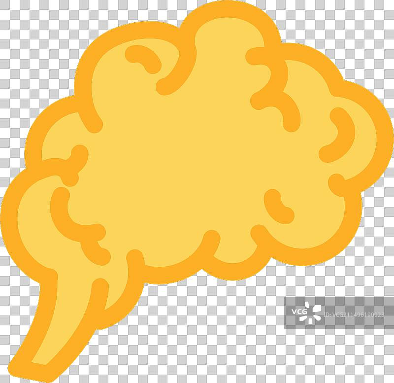 人类大脑器官图标：解剖学思维问题图片素材