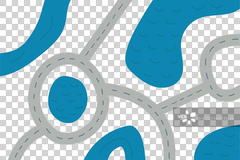 带有道路的空地图图片素材