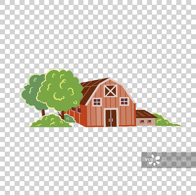 彩色农仓卡通图案图片素材