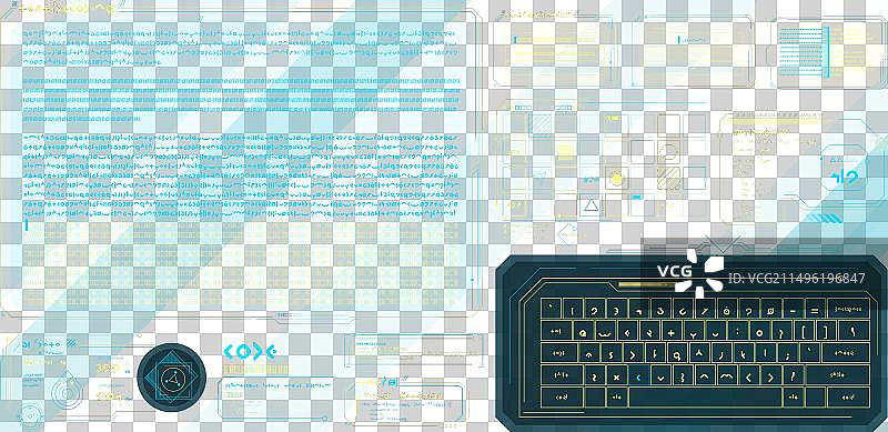 科幻界面的数据元素图片素材