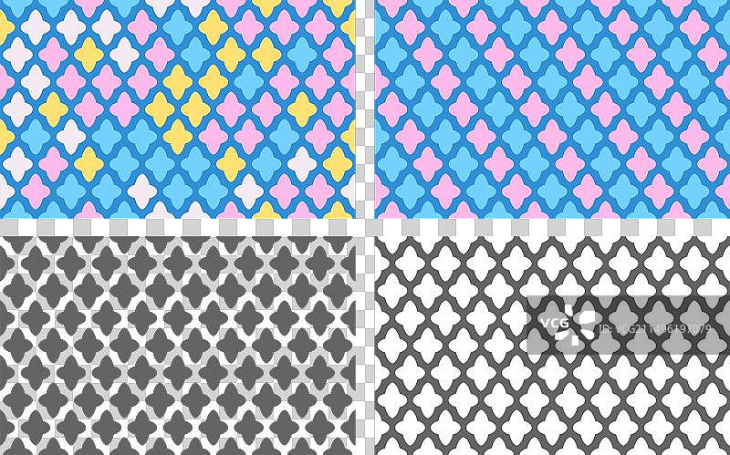 阿拉伯马赛克无缝图案图片素材