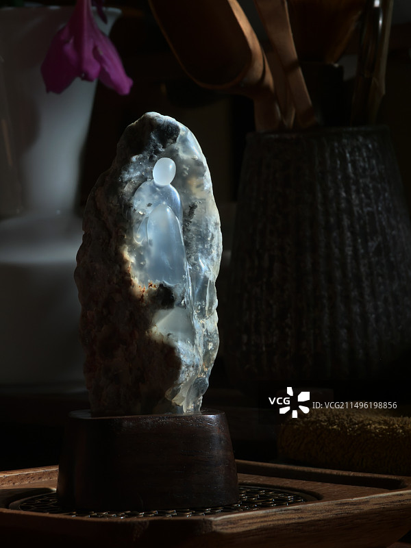 寿山石坑头晶《无相》摆件图片素材