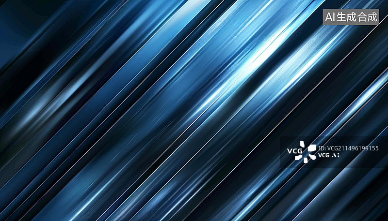 【AI数字艺术】抽象线条金属发光插画图片素材